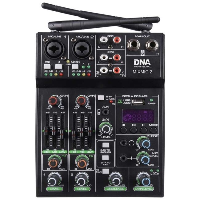 DNA MIXMIC 2 - Mikser audio, USB Bluetooth + 2x mikrofony bezprzewodowe