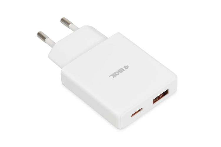 IBOX ŁADOWARKA UNIWERSALNA C-43 GAN PD30W SLIM USB A+C WHITE
