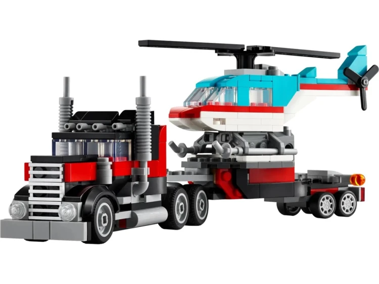 LEGO Creator 3w1 31146 - Ciężarówka z platformą i helikopterem