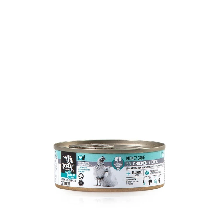 3Coty CHICKEN + DUCK Care for cats with sensitive kidneys 80g