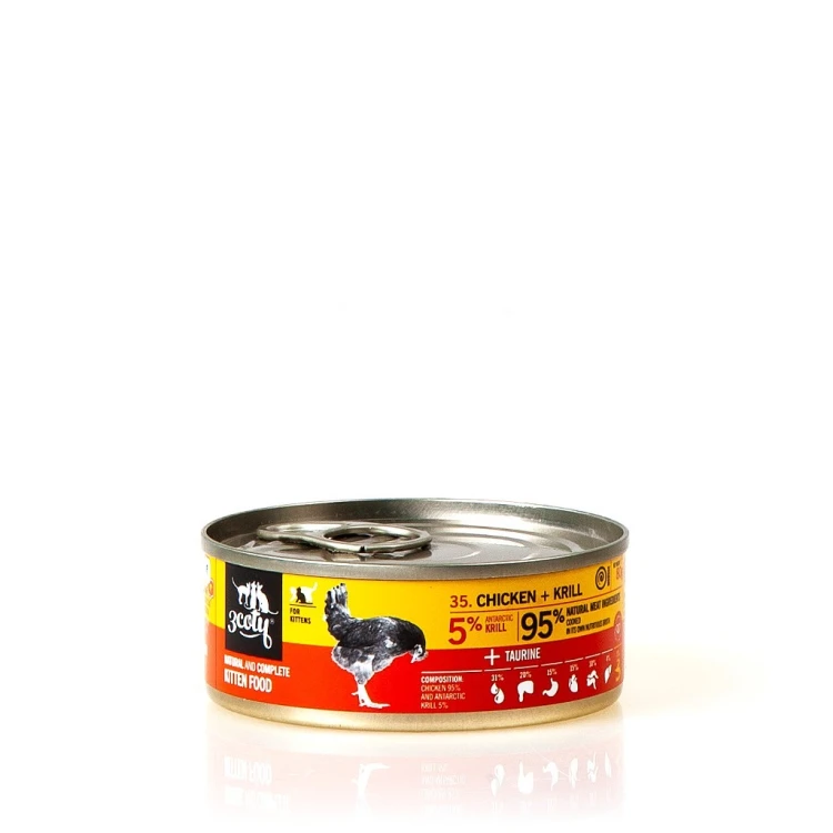 3Coty CHICKEN + KRILL  for Kittens 80g