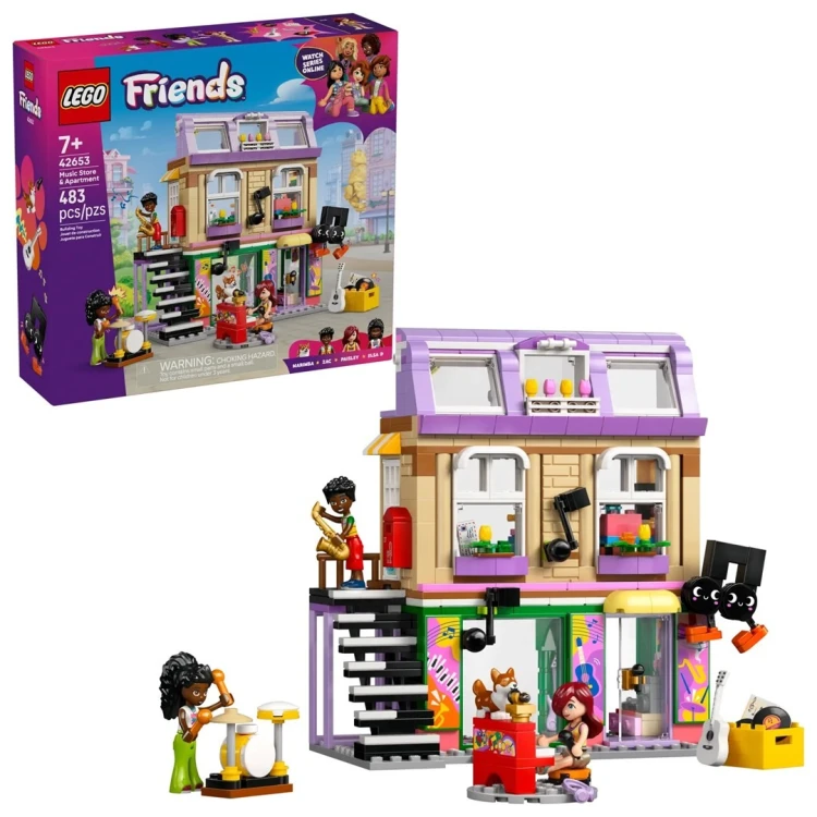 LEGO Friends 42653 - Sklep muzyczny i mieszkanie