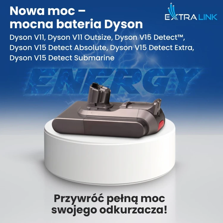Akumulator Extralink EX.22981 do DYSON, V11 (CLICK TYPE) 25.2V 3000MAH przemysłowy