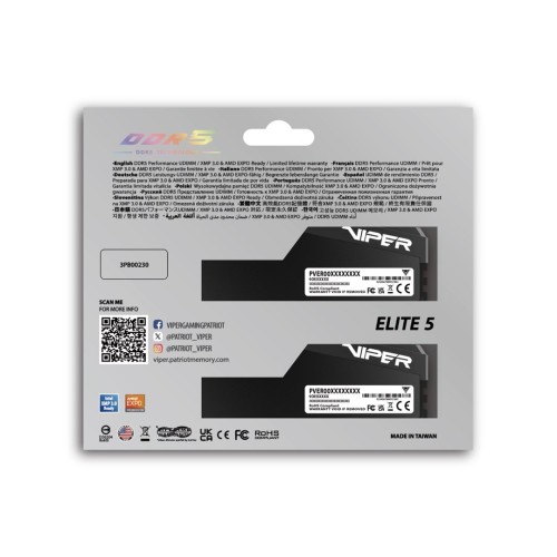 Patriot Viper Elite 5 Ultra DDR5 2x48GB 6400MHz CL32 Black