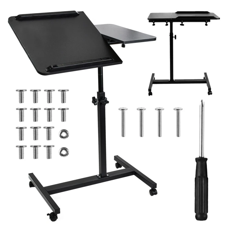 MACLEAN MOBILNE BIURKO/STAND NA LAPTOP, CZARNE, REGULACJA WYSOKOŚC 59-89CM, MAX. 30KG MC-121 B