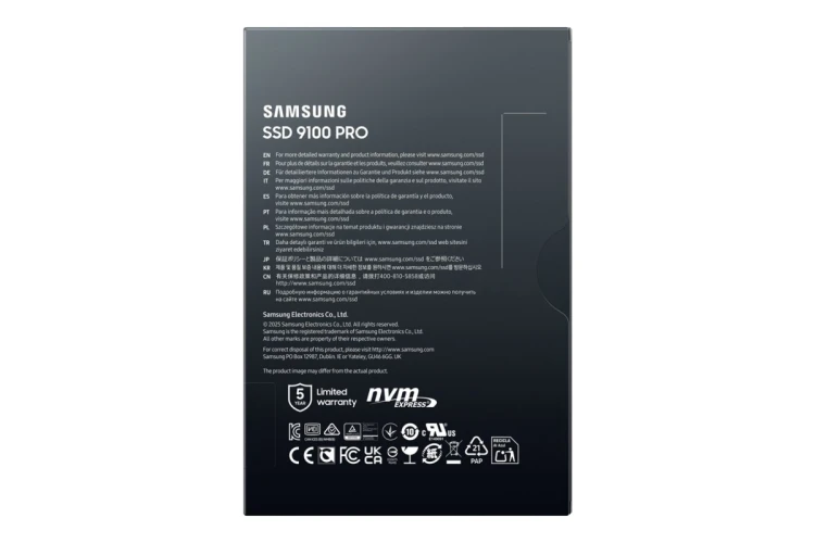 Dysk SSD Samsung 9100 PRO 1TB NVMe M.2 PCIe 5.0