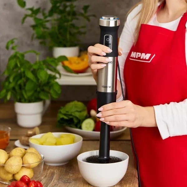 Blender ręczny  MPM MBL-42M, wielofunkcyjny zestaw przenośny, 1500W