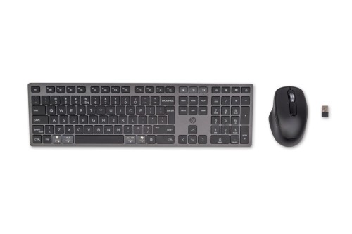 Zestaw klawiatura + mysz HP 720 Multi-Device Rechargeable Wireless Keyboard and Mouse Combo bezprzewodowe z akumulatorem czarne 9T5A9AA