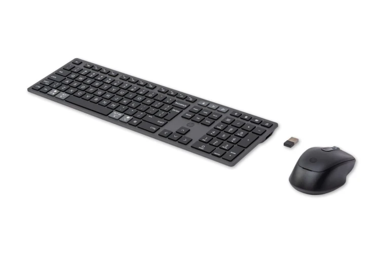 Zestaw klawiatura + mysz HP 720 Multi-Device Rechargeable Wireless Keyboard and Mouse Combo bezprzewodowe z akumulatorem czarne 9T5A9AA