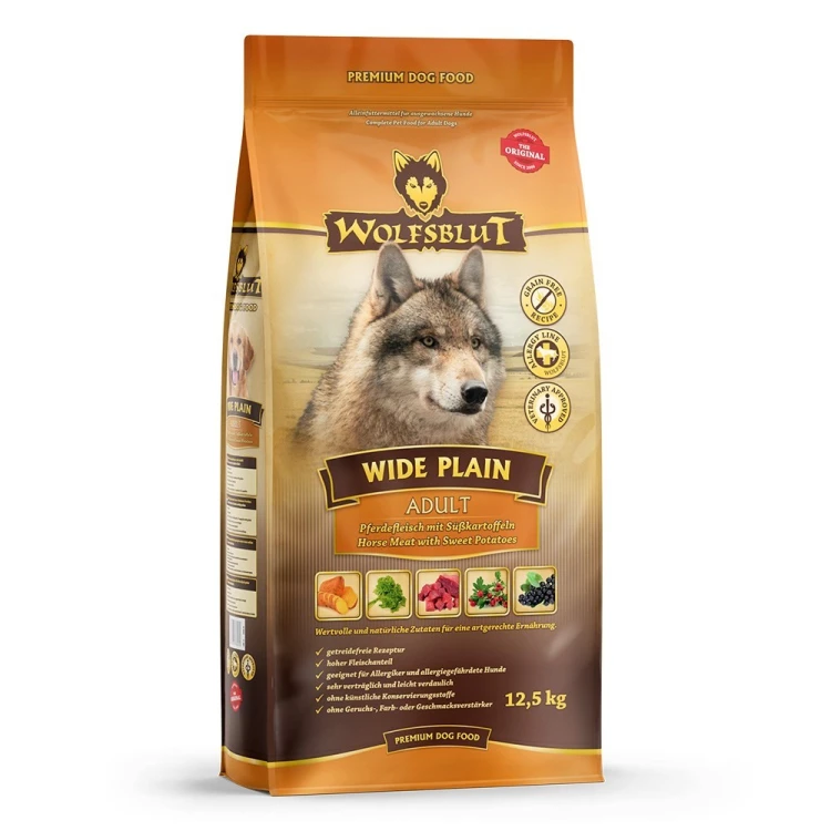 WOLFSBLUT Wide Plain Adult horse/sweet pota. 12,5kg