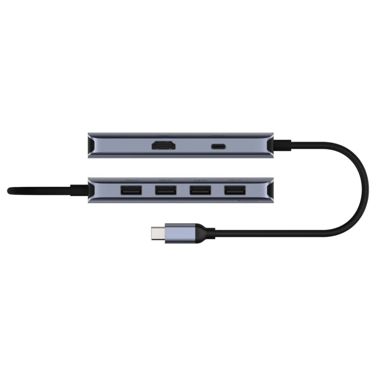 CUDY UH500 Hub USB-C 6-IN-1 z HDMI 4K