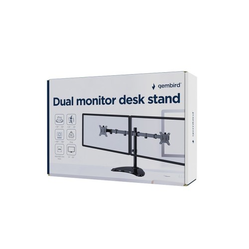 GEMBIRD STOJAK BIURKOWY NA DWA MONITORY (REGULOWANY) 13”-32”, DO 8 KG