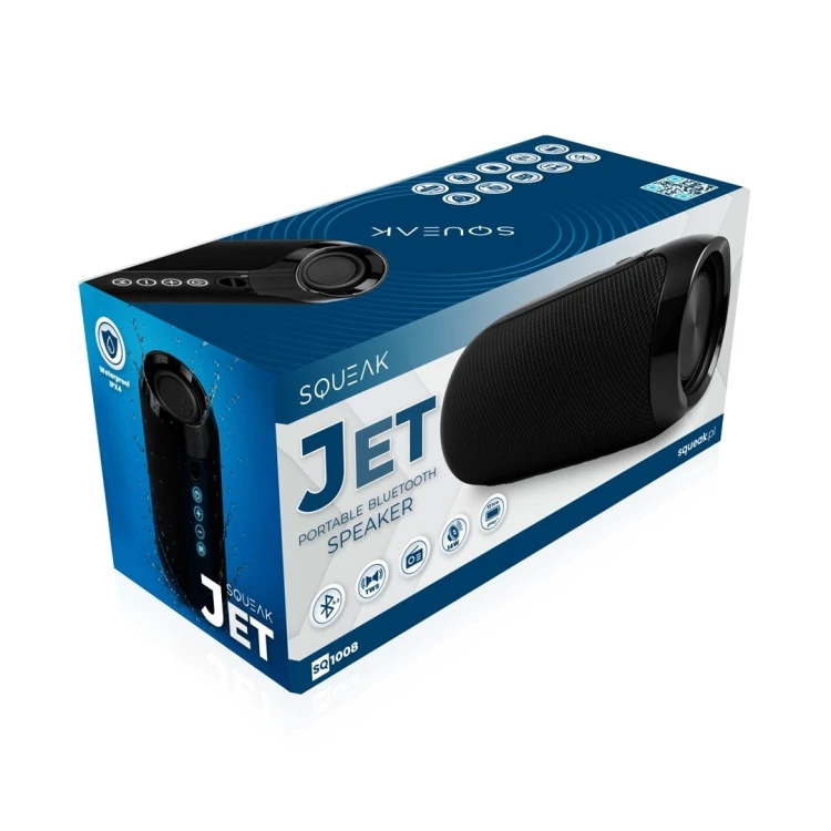 SQUEAK GŁOŚNIK JET BLUETOOTH 5.3, 14W, RADIO FM, MICROSD, AUX, USB, USB-C SQ1008