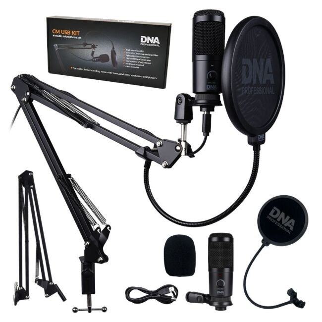 DNA CM USB KIT - Mikrofon pojemnościowy USB zestaw rozszerzony