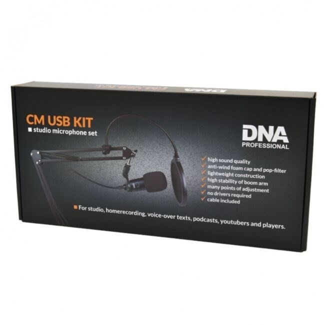 DNA CM USB KIT - Mikrofon pojemnościowy USB zestaw rozszerzony