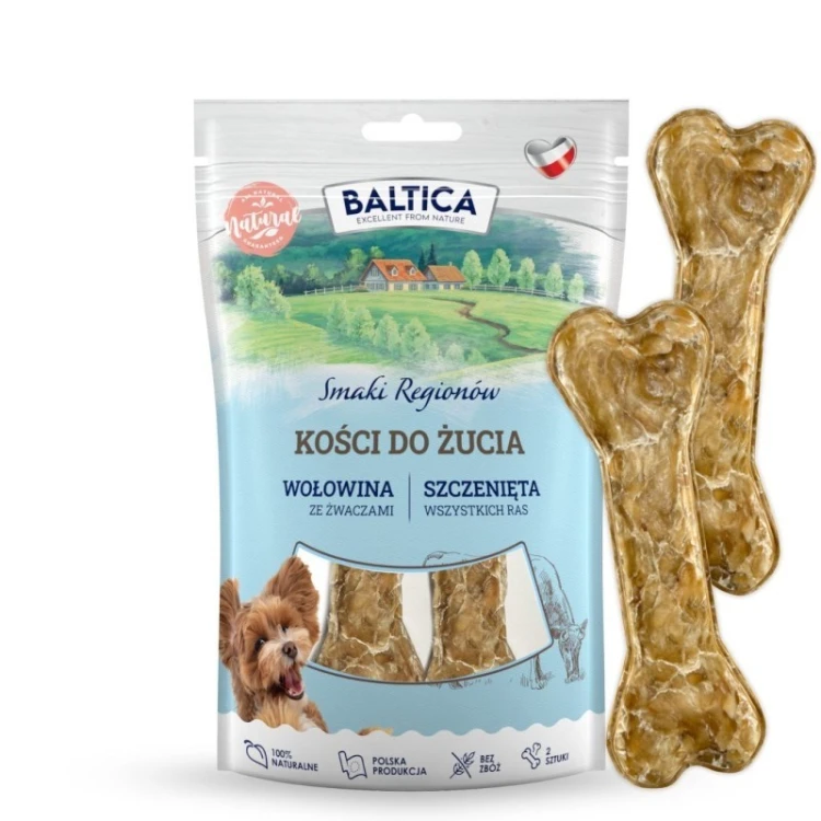 BALTICA PRZYSMAKI REGIONÓW Kości dla szczeniąt wołowa   2szt