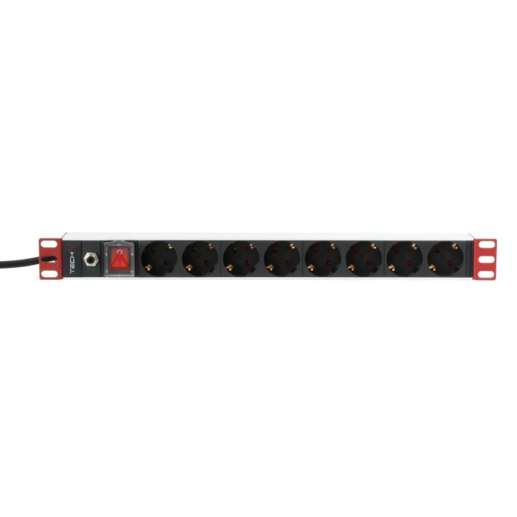 TECHLY LISTWA ZASILAJĄCA 19'1U X8 - GNIAZDA SCHUKO