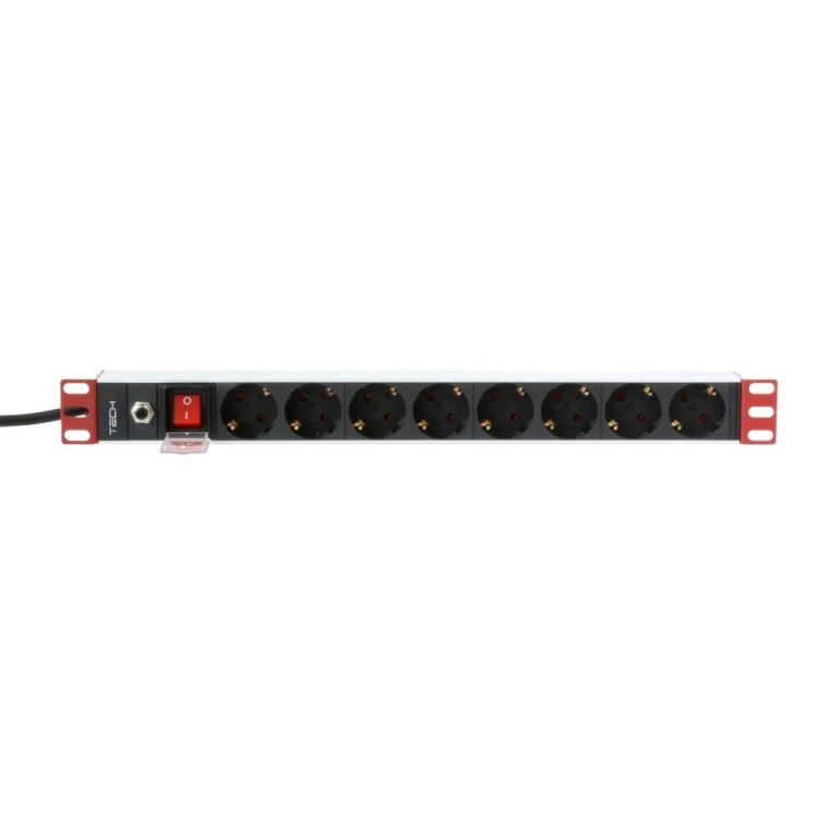 TECHLY LISTWA ZASILAJĄCA 19'1U X8 - GNIAZDA SCHUKO