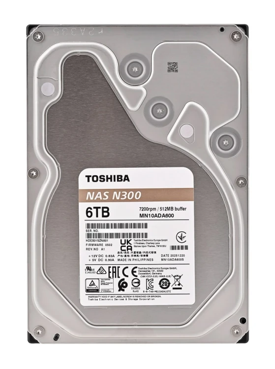 HDD Toshiba N300 6TB 3,5" SATA MN10ADA600S BULK
