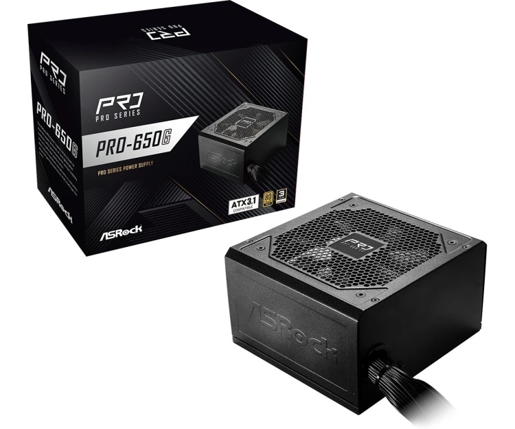 Zasilacz ASRock PRO-650G 650W 80 PLUS Gold