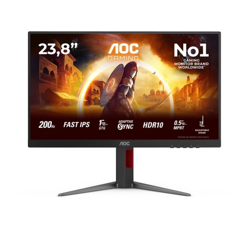 AOC G4 24G4HA monitor komputerowy 60,5 cm (23.8") 1920 x 1080 px Full HD LED Czarny, Czerwony