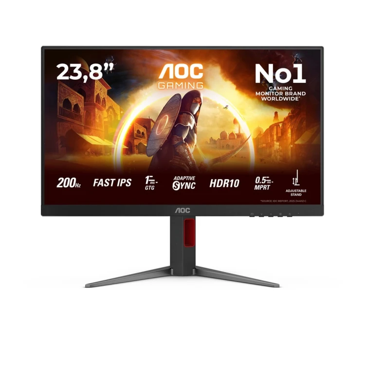 AOC G4 24G4HA monitor komputerowy 60,5 cm (23.8") 1920 x 1080 px Full HD LED Czarny, Czerwony