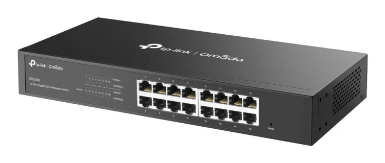 TP-Link Omada ES216G łącza sieciowe Zarządzany L2 Gigabit Ethernet (10/100/1000) Czarny