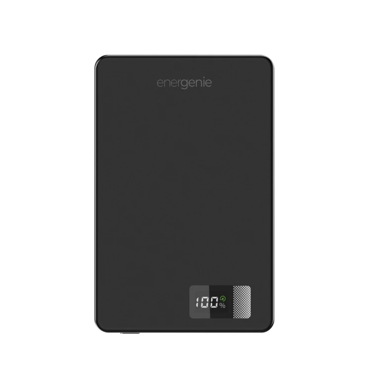 GEMBIRD BEZPRZEWODOWY POWERBANK MAGNETYCZNY 15W Z WYŚWIETLACZEM LCD 10000 MAH, CZARNY