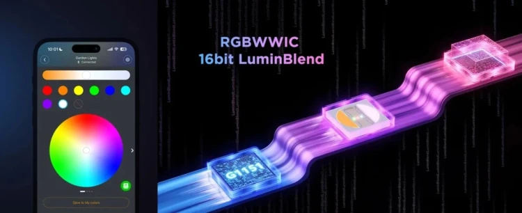 Ogrodowe oświetlenie LED Govee H7086 RGBICWW, RGBWW, 1100 Lm, 2.4GHz Wi-Fi + Bluetooth, IP66