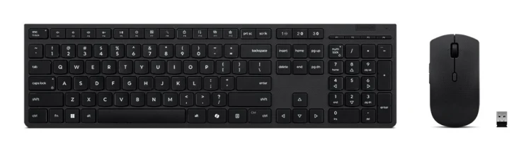Lenovo 4X31R64328 klawiatura Dołączona myszka Biuro RF Wireless + Bluetooth Niemiecki Czarny
