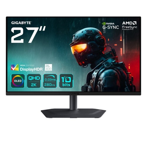 GIGABYTE MO27Q2A monitor komputerowy 68,6 cm (27") 2560 x 1440 px Quad HD QD-OLED Czarny