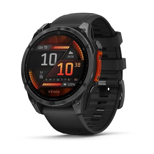 Garmin Fenix 8 3,56 cm (1.4") AMOLED 47 mm Cyfrowy 454 x 454 px Ekran dotykowy Czarny Wi-Fi GPS