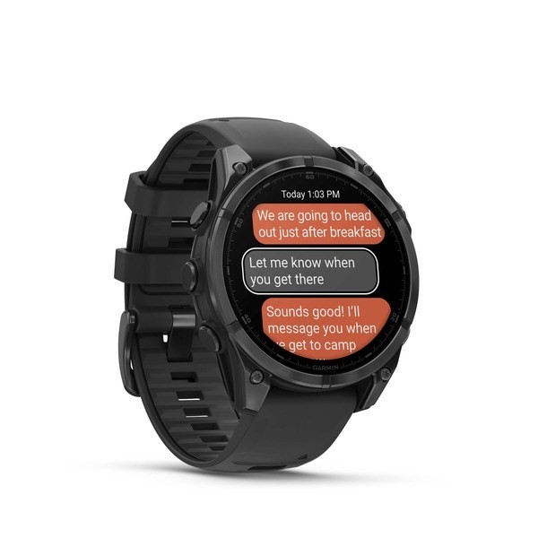 Garmin Fenix 8 3,56 cm (1.4") AMOLED 47 mm Cyfrowy 454 x 454 px Ekran dotykowy Czarny Wi-Fi GPS