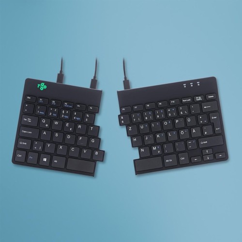 R-Go Tastatur Split   Break DE-Layout     verkabelt  schwarz