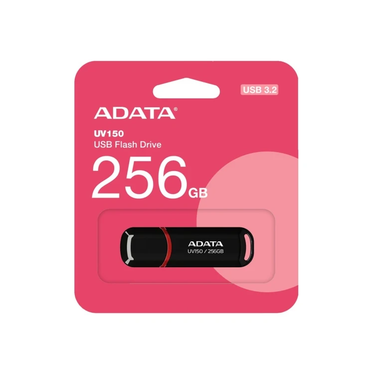 Pendrive ADATA UV150 AUV150-256G-RBK (256GB, USB 3.0, kolor czarny)