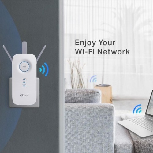TP-Link RE450 przedłużacz sieciowy Nadajnik sieciowy Biały 10, 100, 1000 Mbit/s