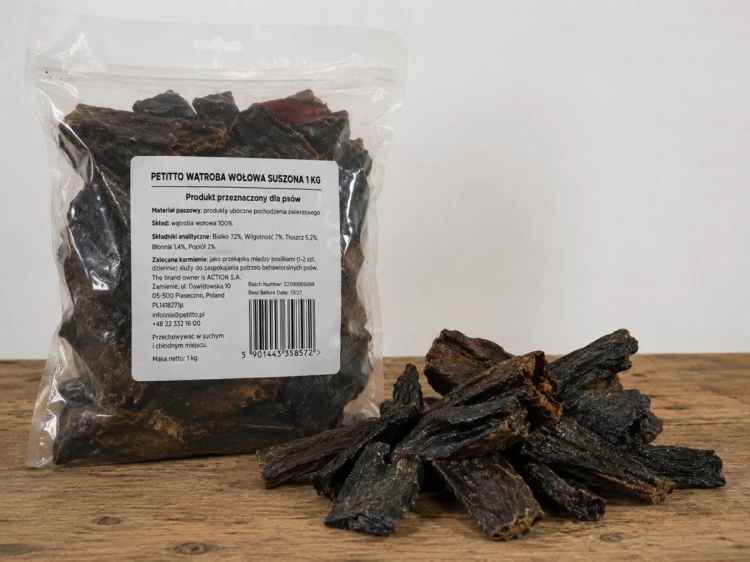 PETITTO Wątroba wołowa suszona 1kg