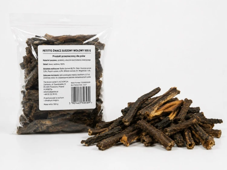 PETITTO Żwacz suszony wołowy 500g