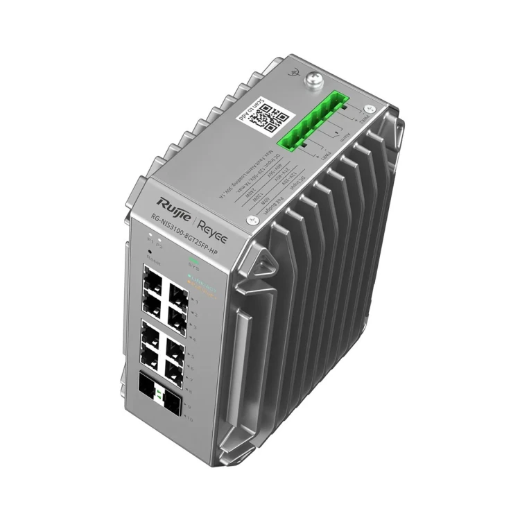 Ruijie Networks RG-NIS3100-8GT2SFP-HP przełącznik sieciowy Zarządzany L2 Gigabit Ethernet (10/100/1000) Obsługa PoE Szary