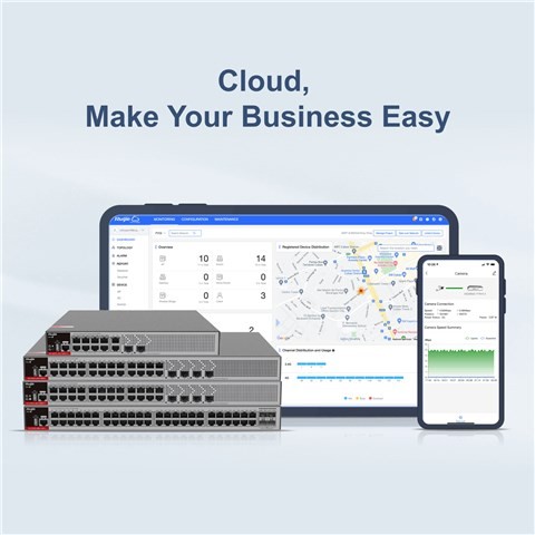 Zarządzalny Switch Ruijie L2+ | 48 portów 1Gbit + 4 porty SFP 2.5Gbit | 2 wentylatory, 1 wbudowany zasilacz AC | Rack