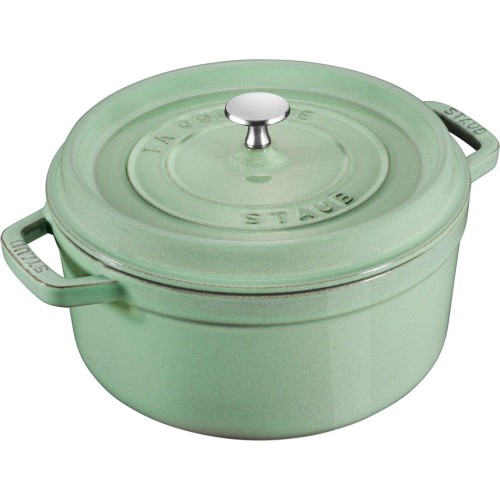 Garnek żeliwny okrągły Staub - 3.8 ltr, Miętowy