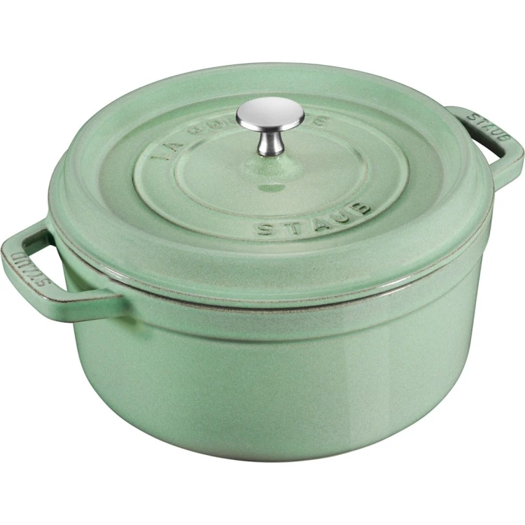 Garnek żeliwny okrągły Staub - 3.8 ltr, Miętowy