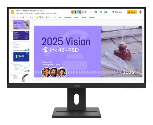 Lenovo ThinkVision E27Q-40 monitor komputerowy 68,6 cm (27") 2560 x 1440 px Quad HD LCD Czarny