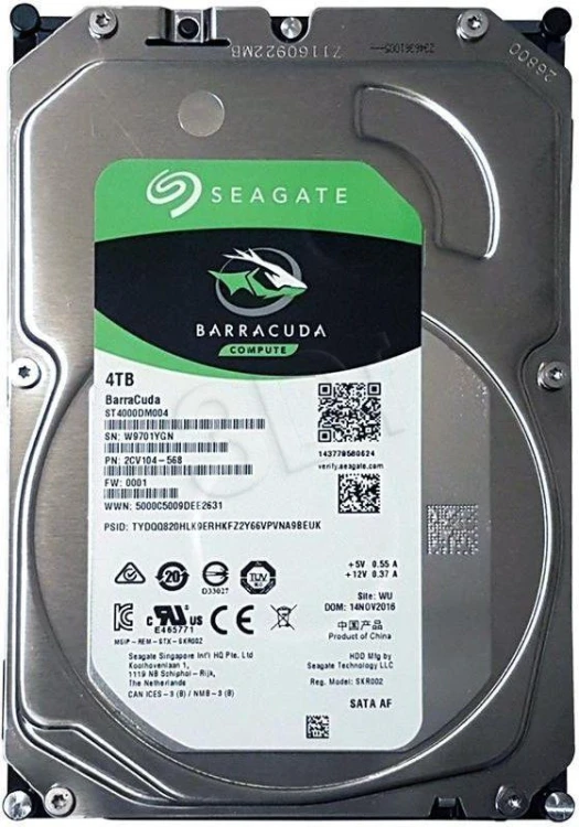 Dysk HDD Seagate Barracuda ST4000DM004 (4 TB ; 3.5"; 256 MB; 5400 obr/min)