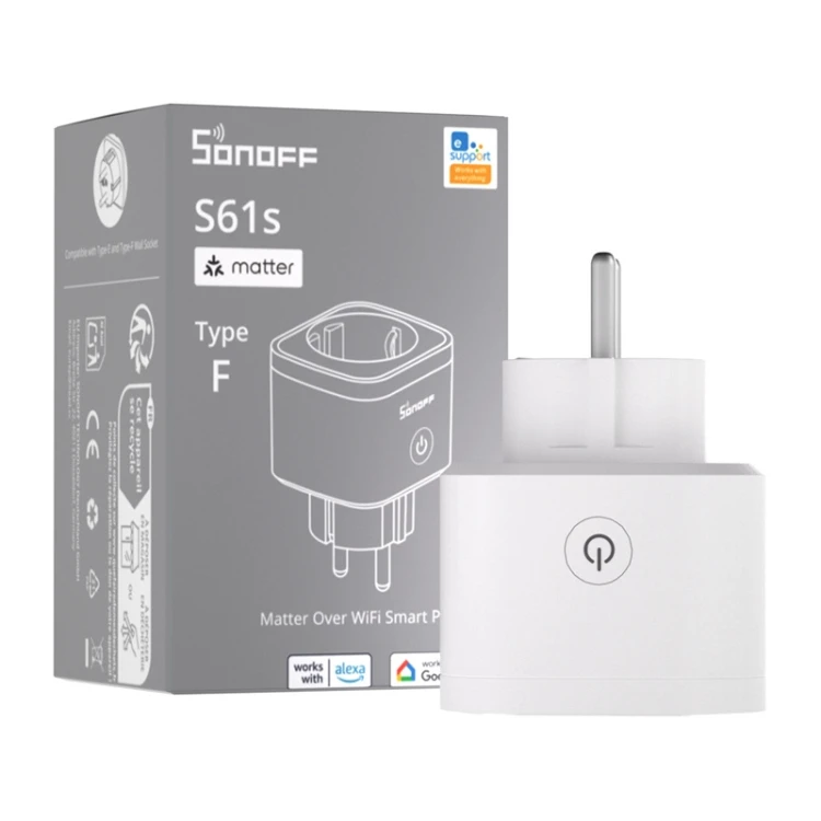 Wtyczka zewnętrzna SONOFF S61s Matter prze WiFi
