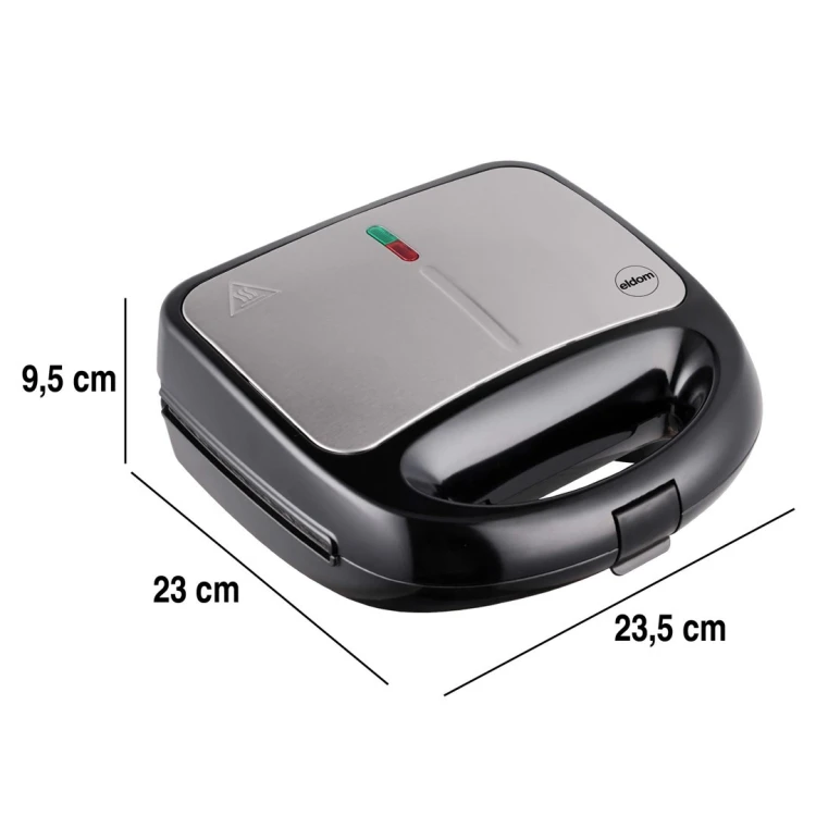 ELDOM OPIEKACZ WIELOFUNKCYJNY 5 IN 1 ST250 850W WYMIENNE PŁYTY: SANDWICH, GRILL, GOFRY, ORZESZKI, MINI PĄCZKI