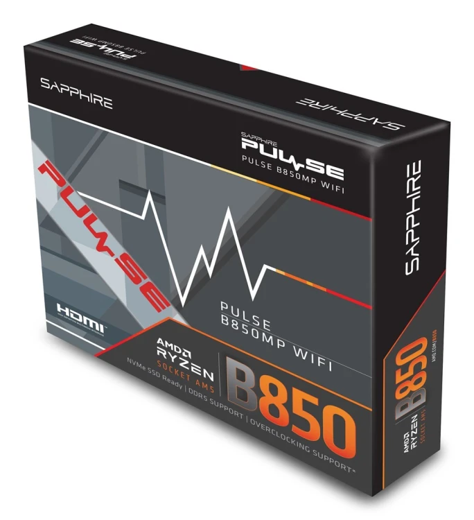 Sapphire PULSE B850M WIFI AMD B850 Gniazdo AM5 micro ATX