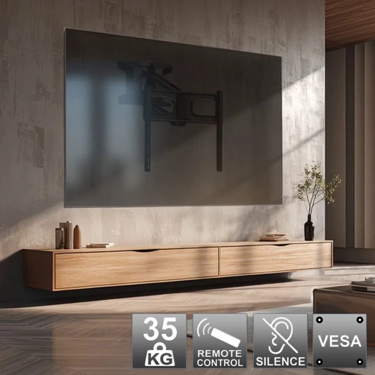 MACLEAN UCHWYT DO TV ELEKTRYCZNY NAD KOMINEK 37"-70" 35KG Z PILOTEM MC-891