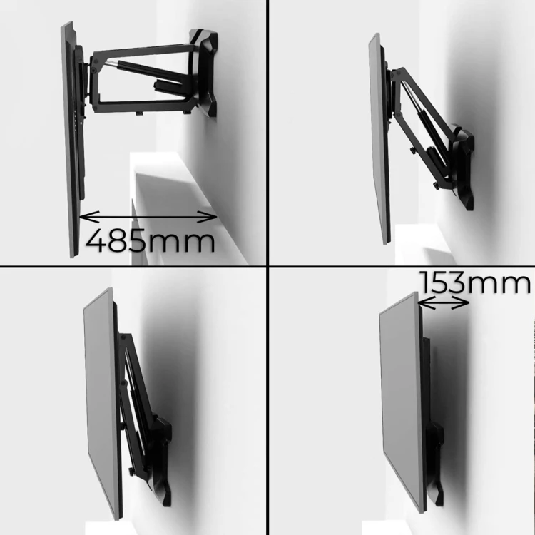 MACLEAN UCHWYT DO TV ELEKTRYCZNY NAD KOMINEK 37"-70" 35KG Z PILOTEM MC-891