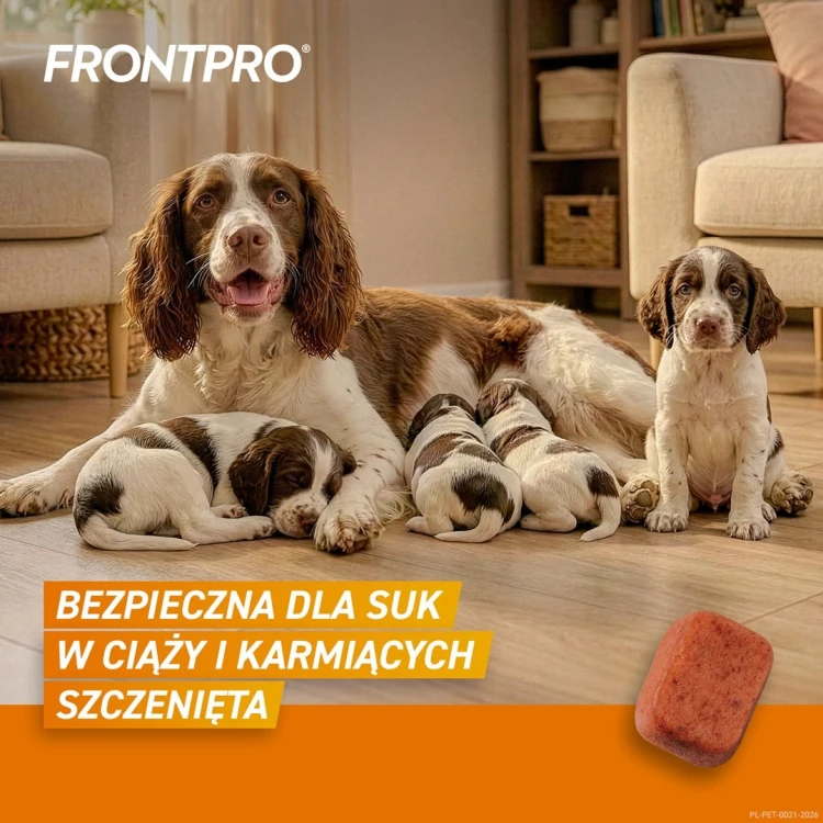 FRONTPRO Tabletki na pchły i kleszcze dla psa (>10-25 kg) - 3x 68mg